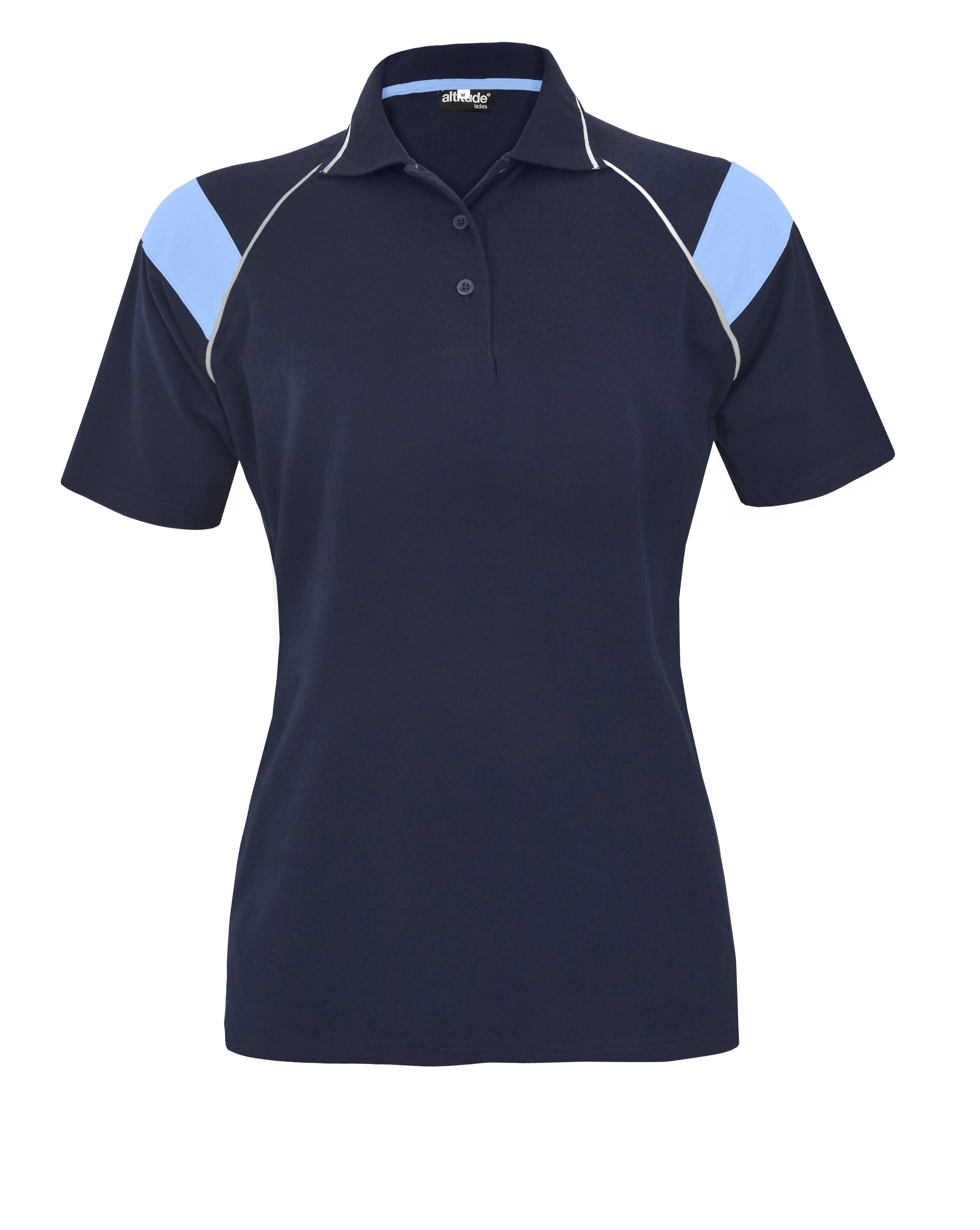 Ladies Score Golf Shirt - White Red Only-