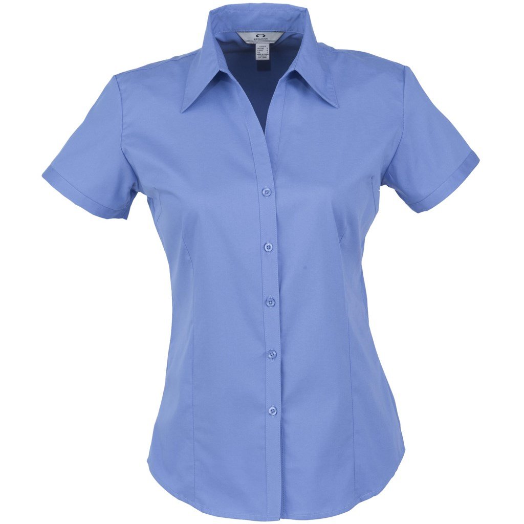 Ladies Short Sleeve Metro Shirt  - Royal Blue