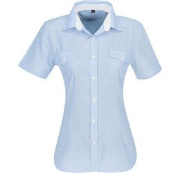 Ladies Short Sleeve Windsor Shirt - Red Only-
