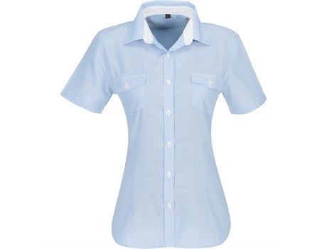 Ladies Short Sleeve Windsor Shirt - Red Only-