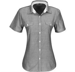 Ladies Short Sleeve Windsor Shirt - Red Only-