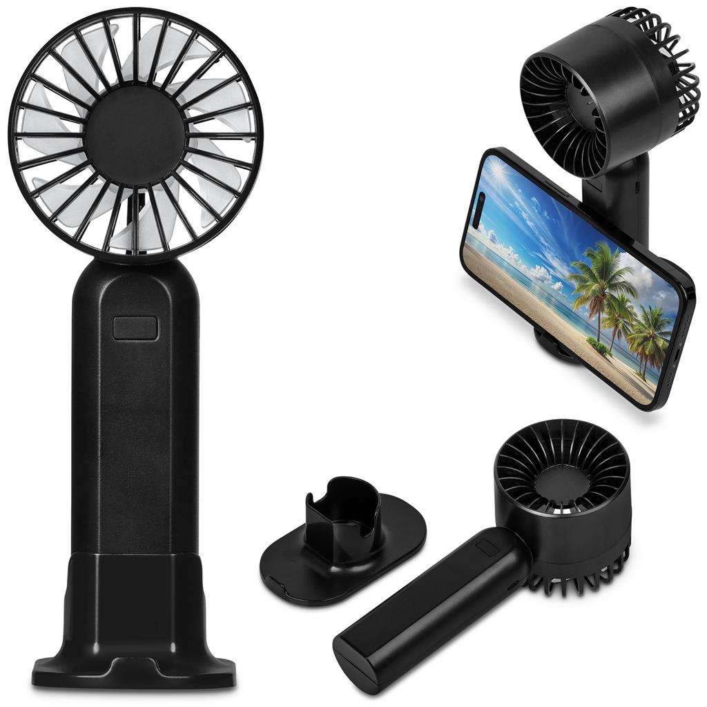 Laqueta Rechargeable Handheld Mini USB Fan BLACK - Desktop Mobile Accessories,Technology