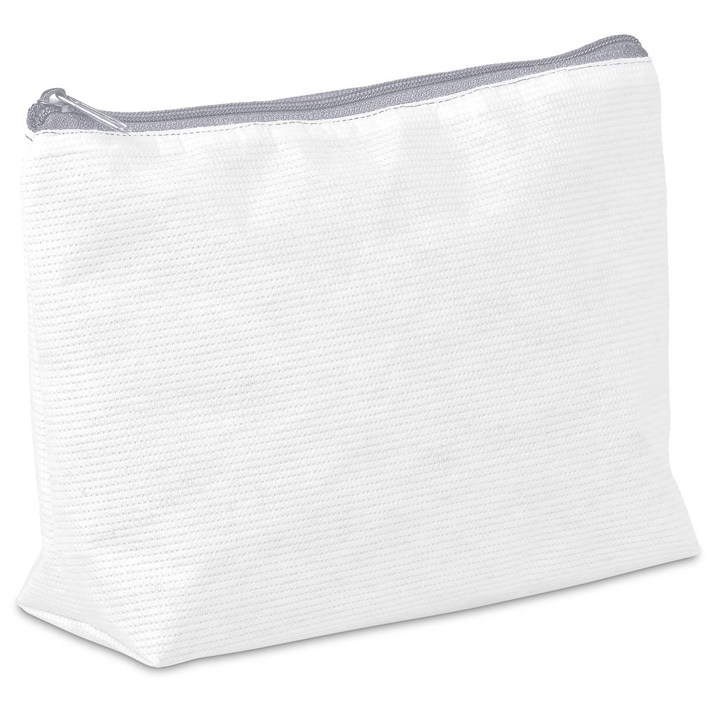 Custom Leanne Recycled PET Stitch-Bond Maxi Toiletry Bag GREY - and Cosmetic Bags,Custom Bags