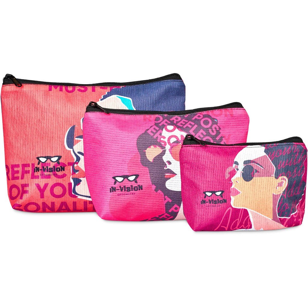 Custom Leanne Recycled PET Stitch-Bond Midi Toiletry Bag - and Cosmetic Bags,Custom Bags