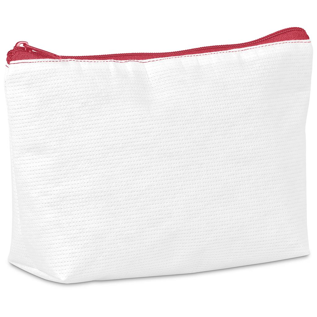 Custom Leanne Recycled PET Stitch-Bond Midi Toiletry Bag RED - and Cosmetic Bags,Custom Bags