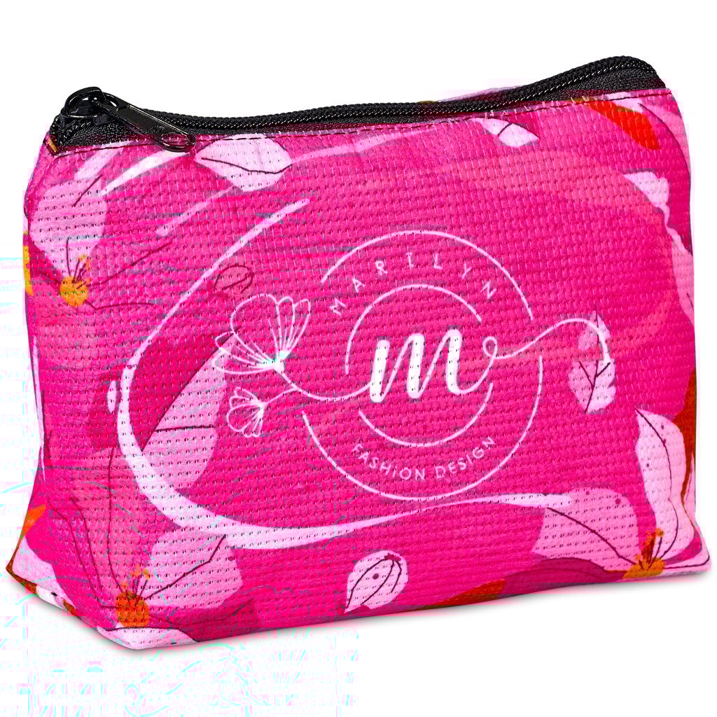 Custom Leanne Recycled PET Stitch-Bond Mini Toiletry Bag - and Cosmetic Bags,Custom Bags