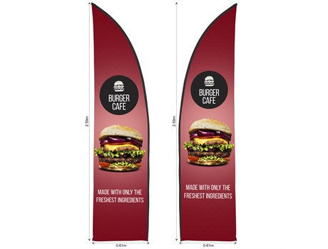 Legend 2m Sublimated Arcfin Double-Sided Flying Banner Skin-Banners