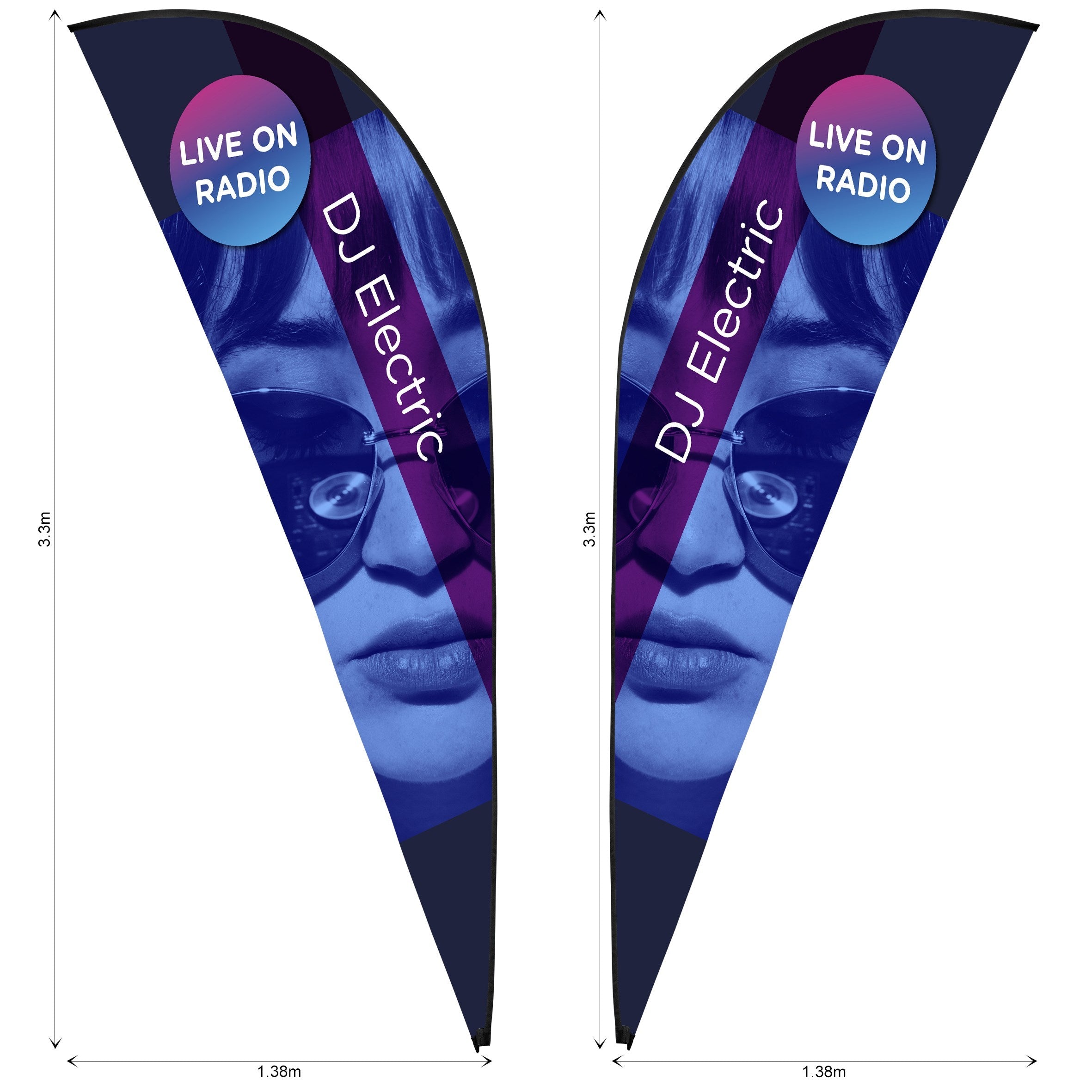 Legend 3m Sharkfin Double Sided Flying Banner Skin-Banners