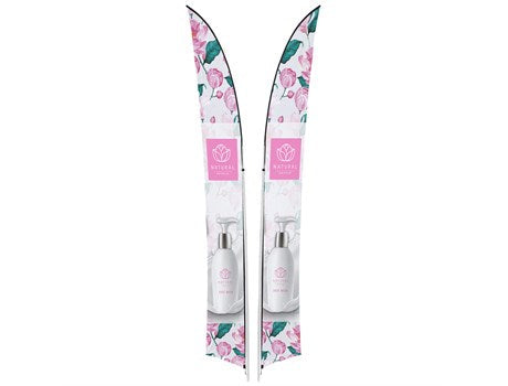 Legend 4M Sublimated Arcfin Double-Sided Flying Banner - 1 complete unit-Banners