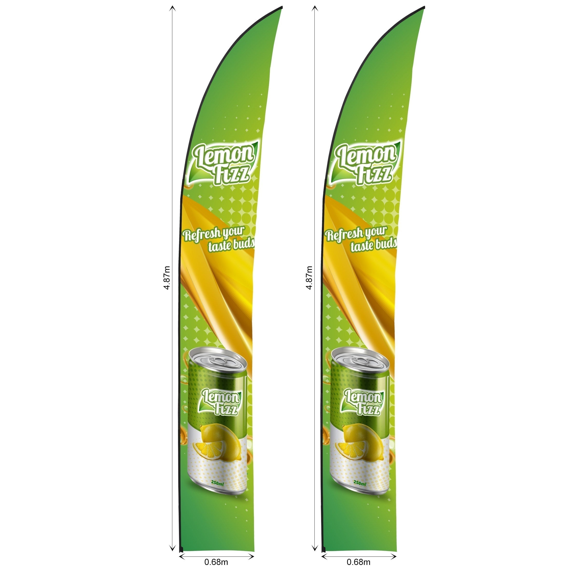 Legend 4m Sublimated Arcfin Flying Banner Skin (Set Of 2)-Banners