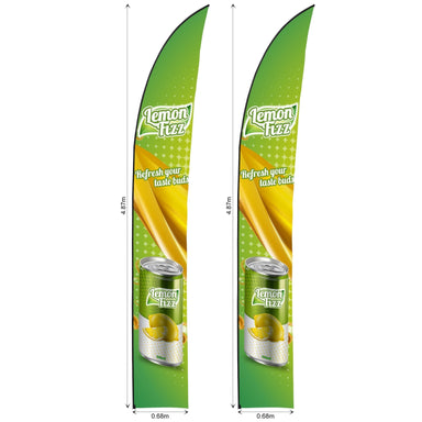 Legend 4m Sublimated Arcfin Flying Banner Skin (Set Of 2)-Banners
