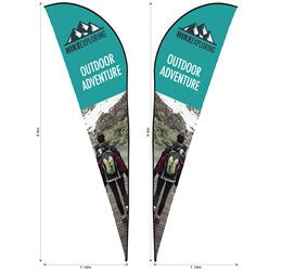 Legend 4m Sublimated Sharkfin Double-Sided Flying Banner Skin-Banners