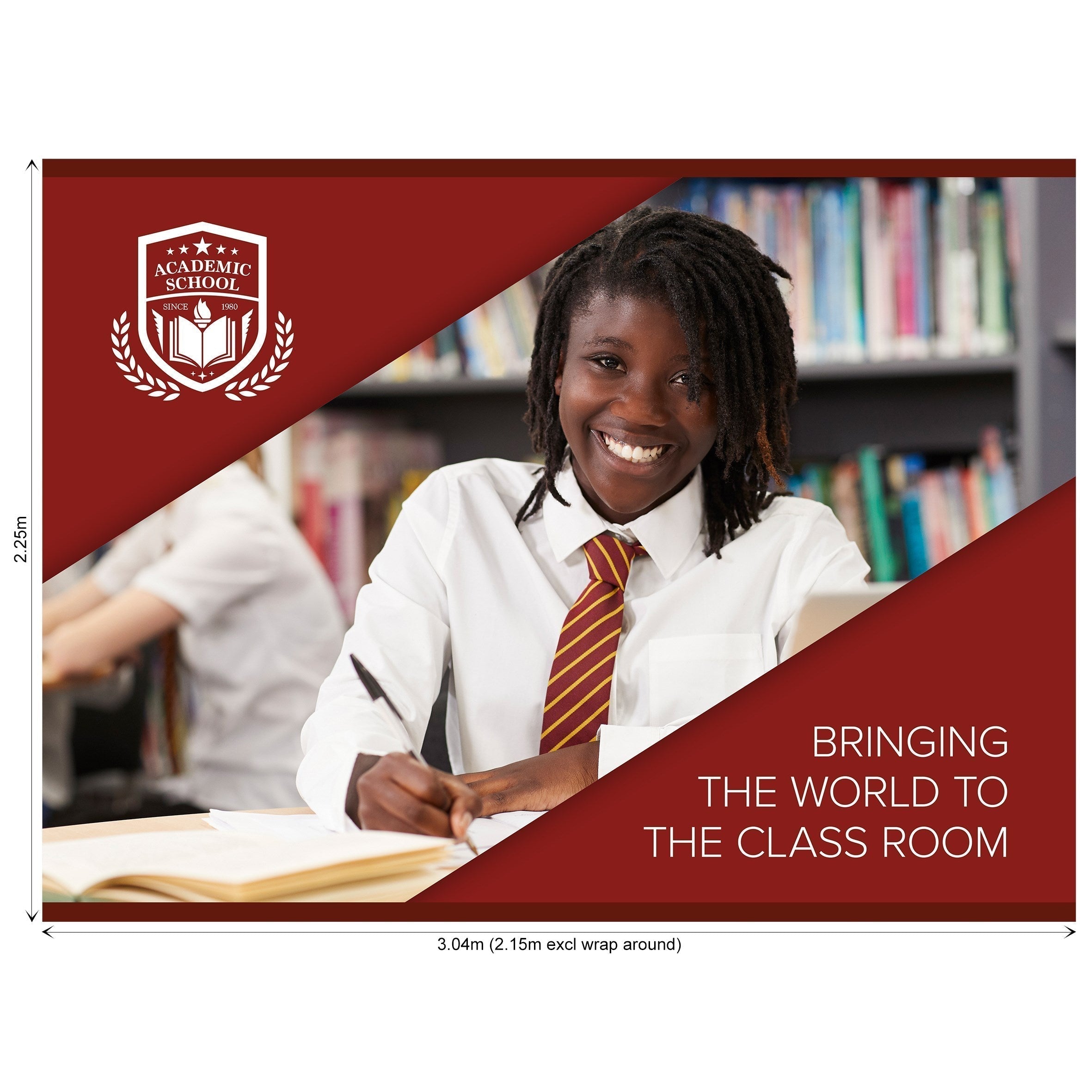 Legend Curved Banner Wall Skin with Wings 3.20 x 2.25m-