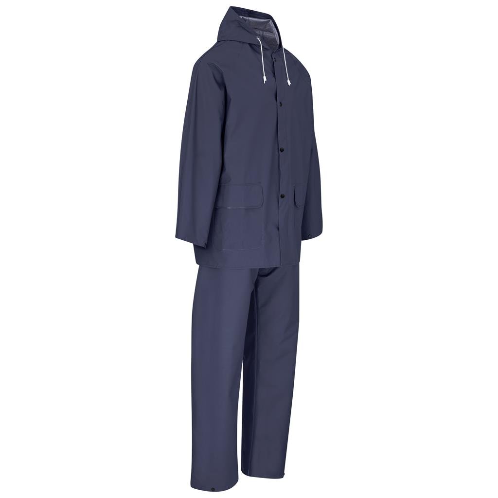 Light Hurricane Rubberised Polyester/PVC Rainsuit - Navy - Rainwear
