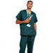 Front View Bottle Green Coloured Light Scrub Set