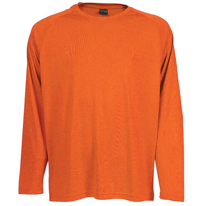 Long Sleeve Polyester T-Shirt Safety Orange / SML / Regular - T-Shirts