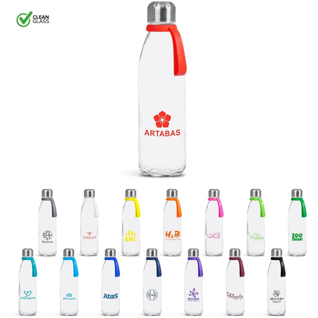 Loopy Glass Water Bottle - 650ml - Bottles