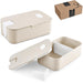 Machi Wheat Straw Lunch Box Solid White / SW
