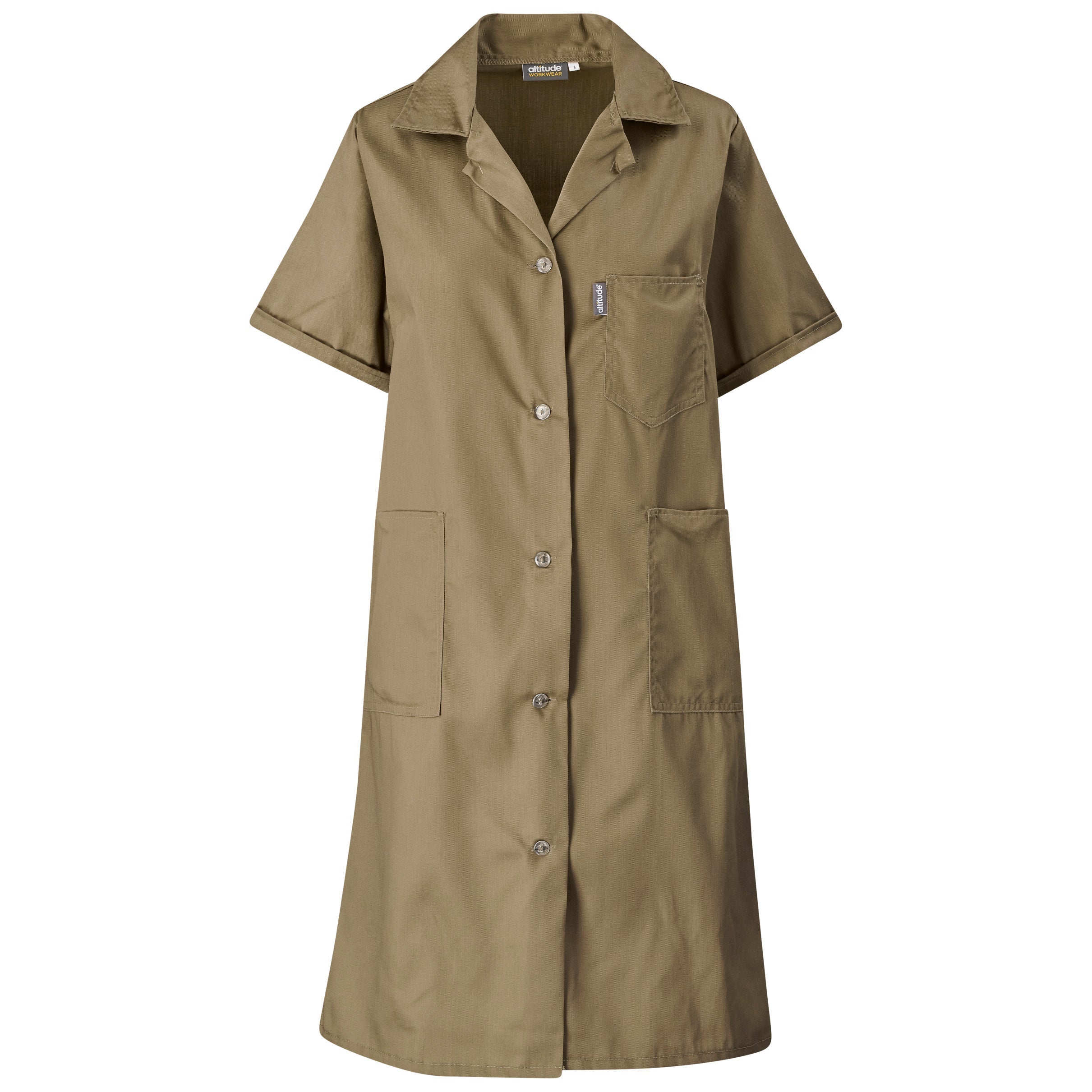Marriot Polycotton Housecoat-Work Safety Protective Gear-L-Khaki-KH
