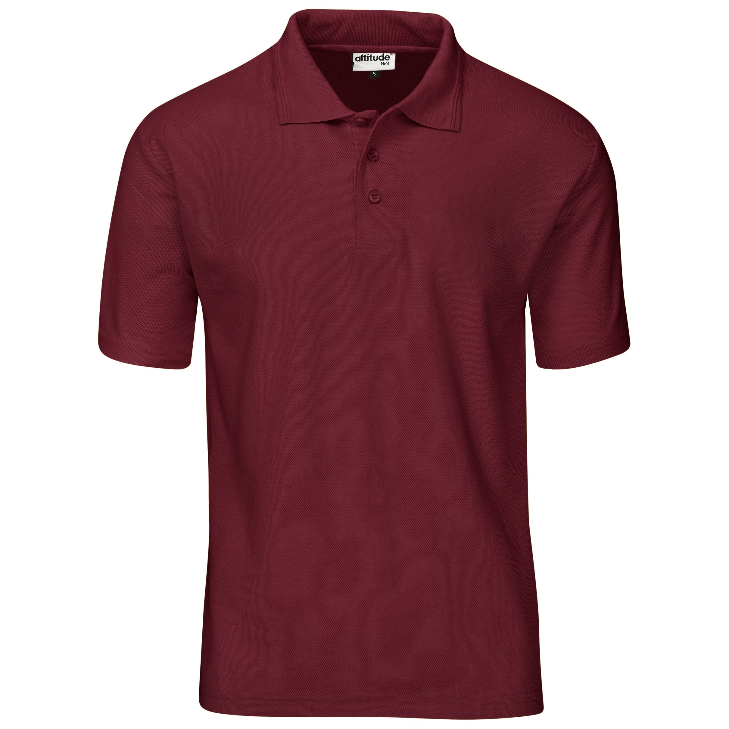 Mens Basic Pique Golf Shirt L / Dark Red / DR