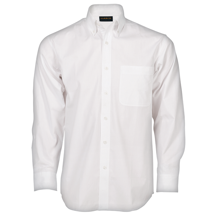 Mens Brushed Cotton Twill Lounge Long Sleeve White / 3XL / Regular - Shirts-Corporate
