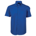 Mens Brushed Cotton Twill Lounge Short Sleeve Royal / 3XL / Regular - Shirts-Corporate