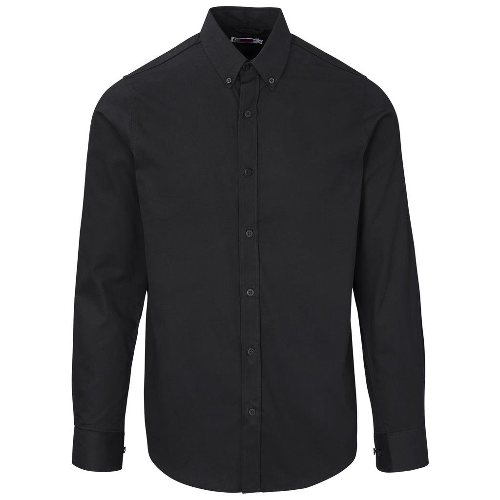 Mens Long Sleeve Cotton Twill Moderna Shirt S / BLACK - Lounge Shirts,New Clothing 2025