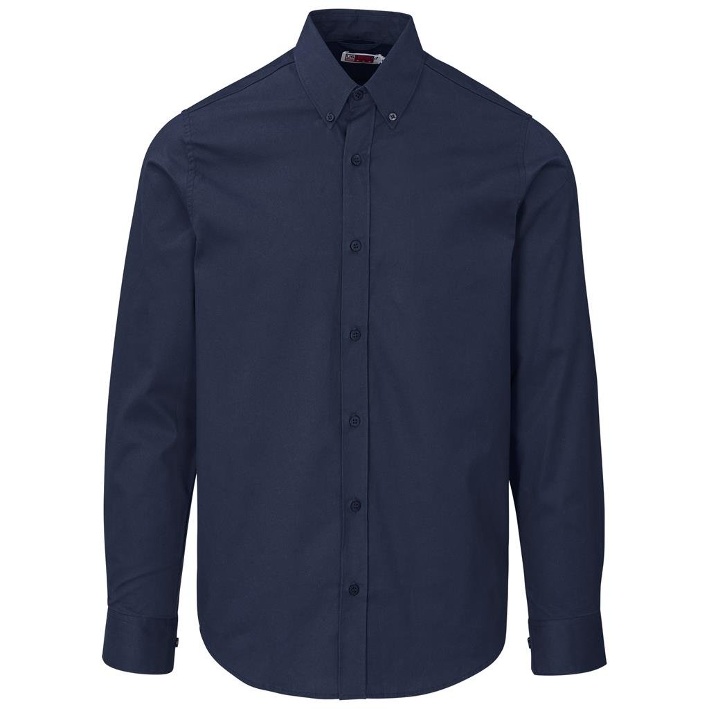 Mens Long Sleeve Cotton Twill Moderna Shirt S / NAVY - Lounge Shirts,New Clothing 2025