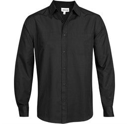 Mens Long Sleeve Empire Shirt-2XL-Black-BL
