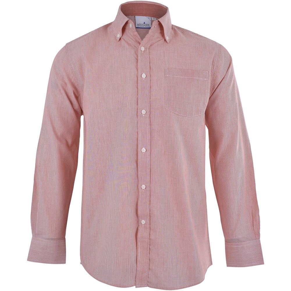 Mens Long Sleeve Lisbon Shirt  - Red