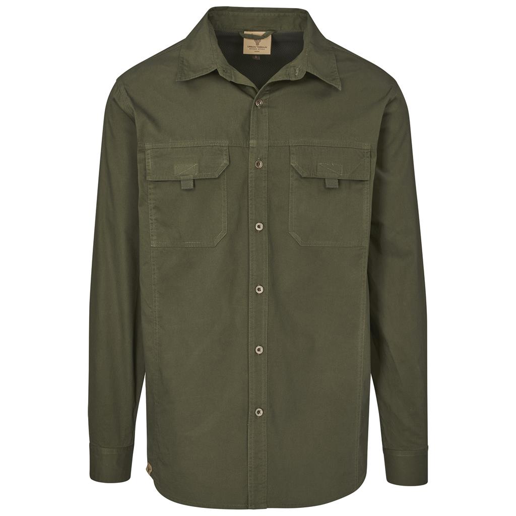 Mens Long Sleeve Mawenzi Twill Shirt S / OLIVE - New Clothing 2025,Shirts,Utility Shirts
