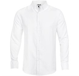 Mens Long Sleeve Nottingham Shirt-2XL-White-W