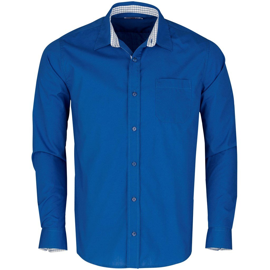 Mens Long Sleeve Warrington Shirt - Navy