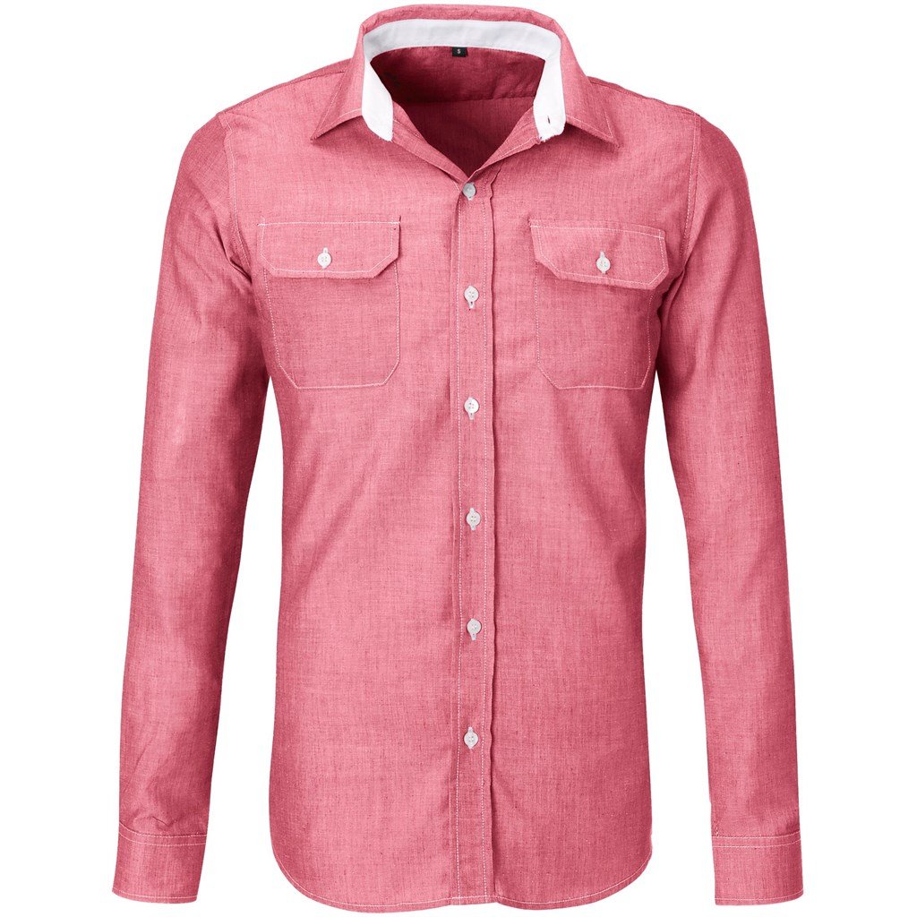 Mens Long Sleeve Windsor Shirt - Grey