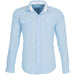 Mens Long Sleeve Windsor Shirt - Grey L / Light Blue / LB