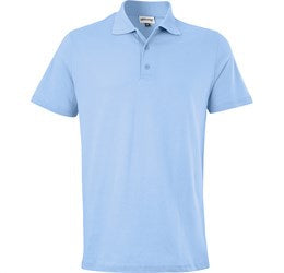 Mens Michigan Golf Shirt - White Only-L-Light Blue-LB