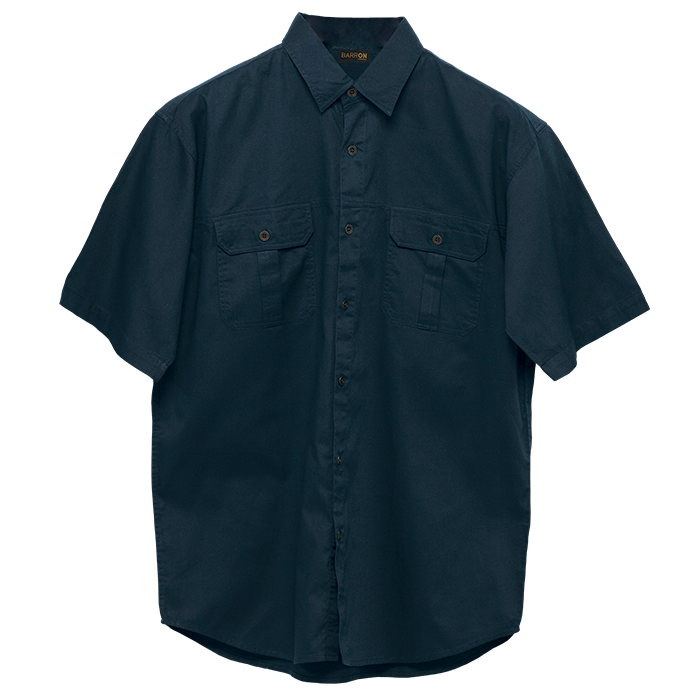 Mens Plain Bush Shirt Navy / 2XL / Regular - Shirts-Outdoor