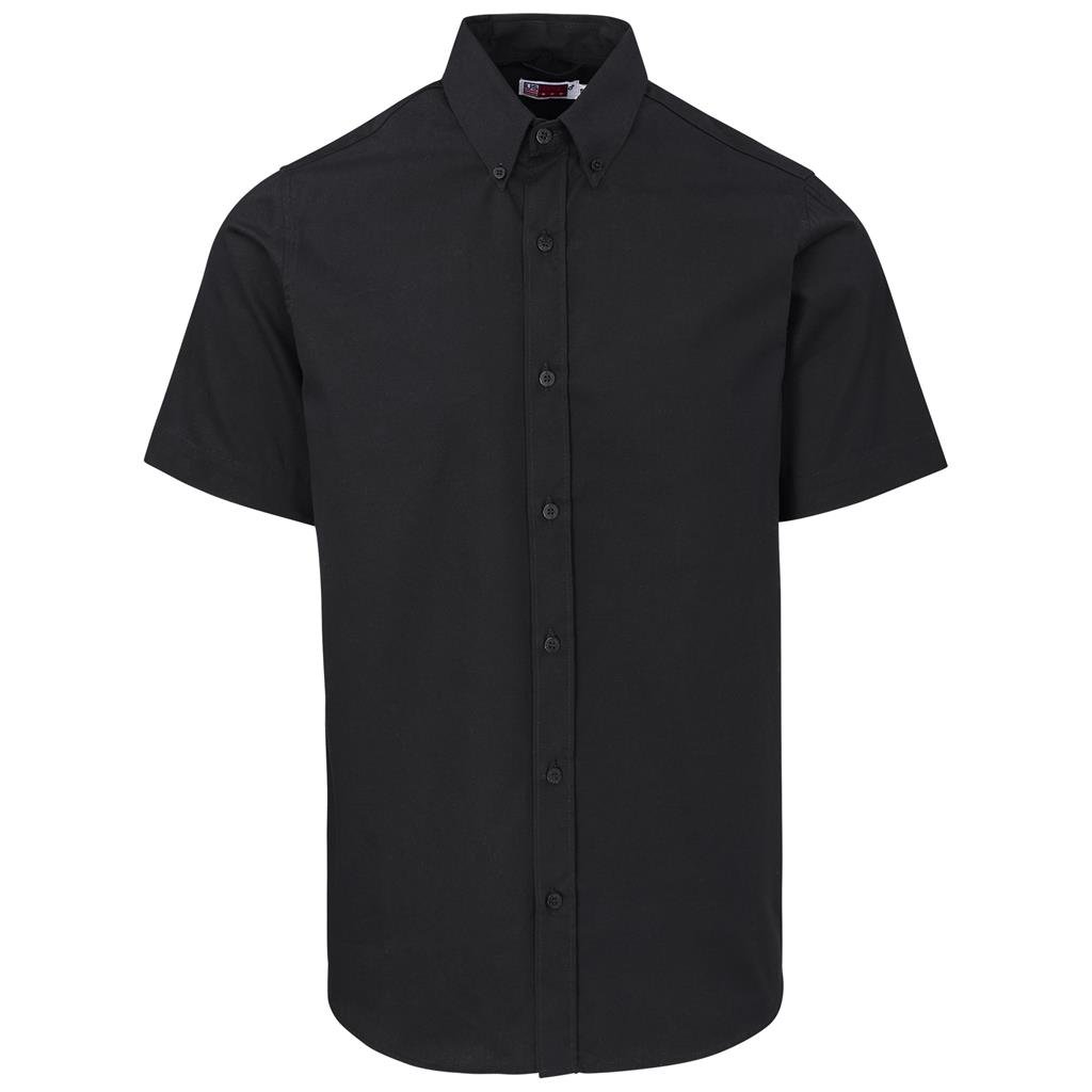 Mens Short Sleeve Cotton Twill Moderna Shirt S / BLACK - Lounge Shirts,New Clothing 2025