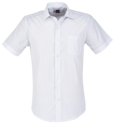 Mens Short Sleeve Huntington Shirt - White Light Blue 2XL / WLB