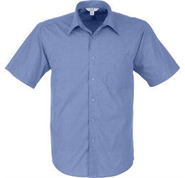 Mens Short Sleeve Micro Check Shirt-