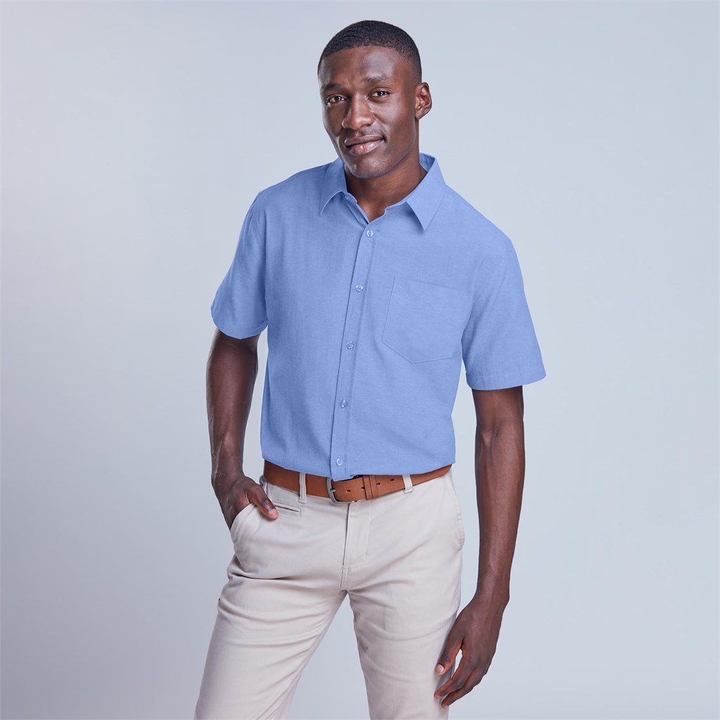 Mens Short Sleeve Oxford Shirt - Lounge Shirts