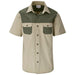 Mens Short Sleeve Serengeti 2-Tone Bush Shirt-
