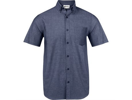 Mens Short Sleeve Viscount Shirt - Royal Blue Only-