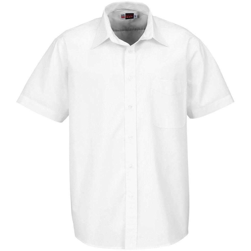Mens Short Sleeve Washington Shirt  - White
