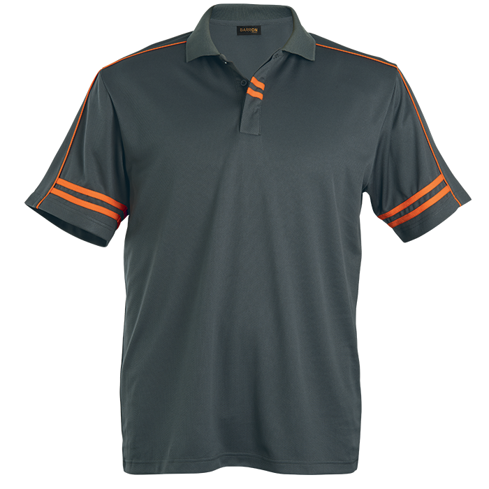 Mens Spirit Golfer Charcoal/Flouro Orange / SML / Regular - Golf Shirts
