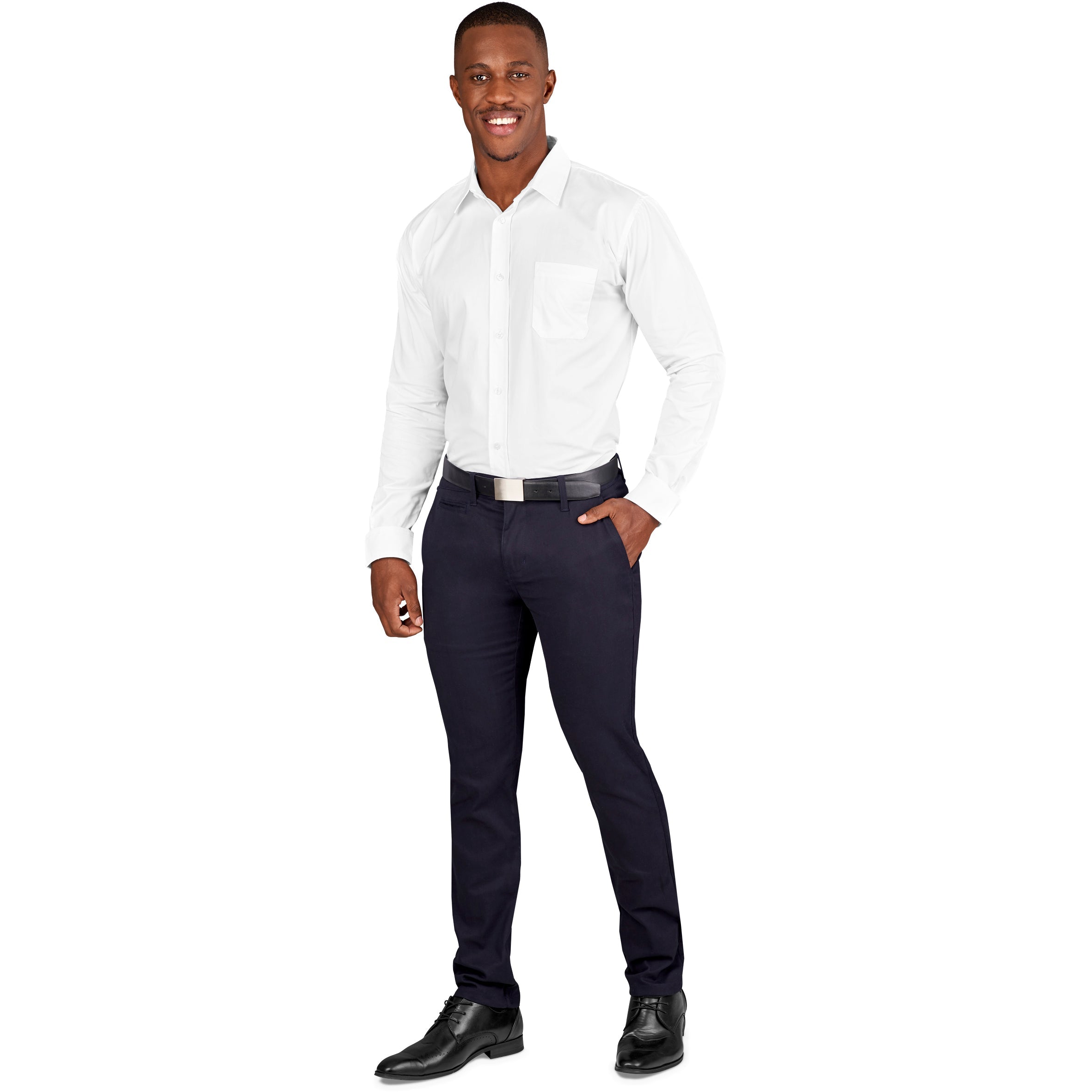 Mens Superb Stretch Chino Pants-28-Navy-N