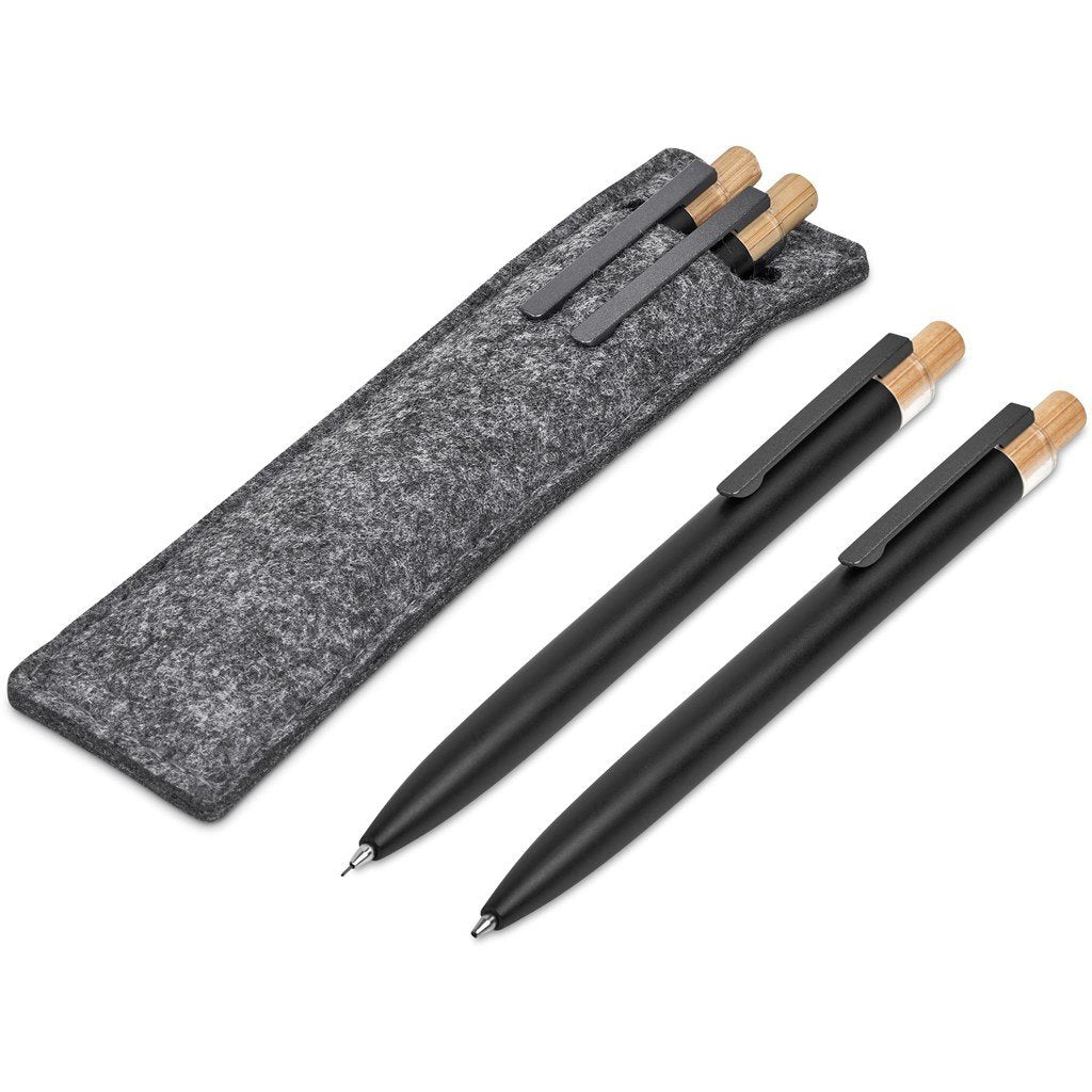 Mimo Recycled Aluminum Ball Pen & Pencil Set - and Sets,Bamboo Products,Recycled Writing Instruments