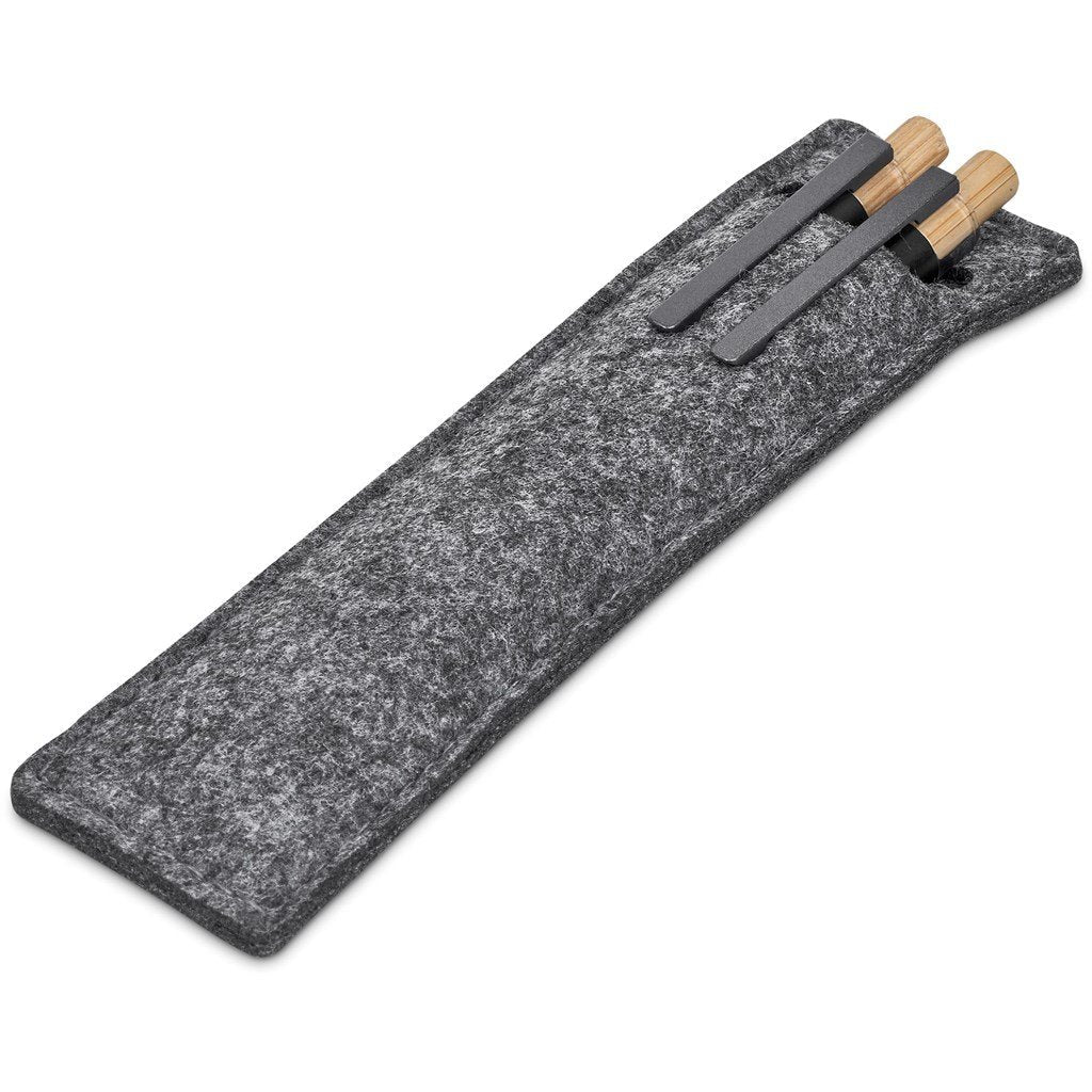 Mimo Recycled Aluminum Ball Pen & Pencil Set - and Sets,Bamboo Products,Recycled Writing Instruments