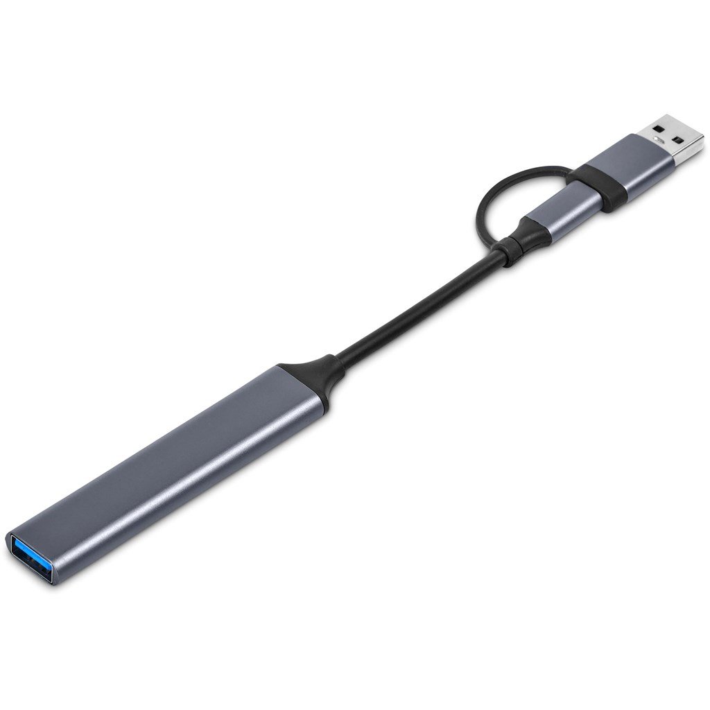 Minsk 2-in-1 Connector USB Hub GUN METAL - Hubs,Technology