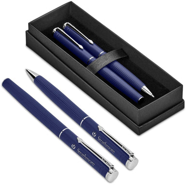 Mollino Ball Pen & Rollerball Set NAVY - Sets,Writing Instruments